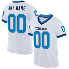 Charger l&#39;image dans la galerie, Custom White Blue Gray-Navy Mesh Authentic Throwback Football Jersey
