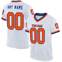 Charger l&#39;image dans la galerie, Custom White Orange-Royal Mesh Authentic Throwback Football Jersey
