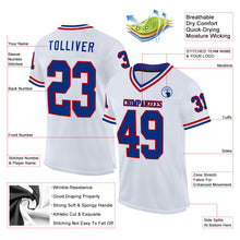 Charger l&#39;image dans la galerie, Custom White Royal-Red Mesh Authentic Throwback Football Jersey
