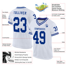 Charger l&#39;image dans la galerie, Custom White Royal Mesh Authentic Throwback Football Jersey
