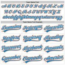 Load image into Gallery viewer, Custom White Blue-Orange Authentic Throwback Baseball Jersey
