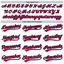 Load image into Gallery viewer, Custom White Red-Royal Authentic Throwback Baseball Jersey
