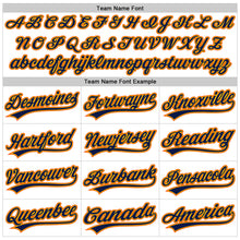 Load image into Gallery viewer, Custom White Navy Gold-Orange Authentic Throwback Baseball Jersey
