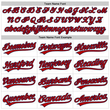 Load image into Gallery viewer, Custom White Red-Navy Authentic Throwback Baseball Jersey
