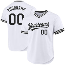 Laden Sie das Bild in den Galerie-Viewer, Custom White Black Authentic Throwback Baseball Jersey
