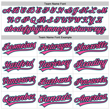 Загрузить изображение в средство просмотра галереи, Custom White Teal Black-Pink Authentic Throwback Baseball Jersey
