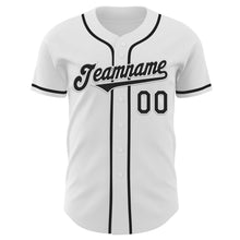 Charger l&#39;image dans la galerie, Custom White Black Authentic Baseball Jersey
