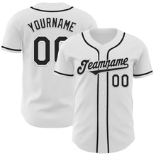 Charger l&#39;image dans la galerie, Custom White Black Authentic Baseball Jersey
