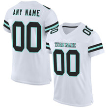 Charger l&#39;image dans la galerie, Custom White Black-Ice Blue Mesh Authentic Football Jersey
