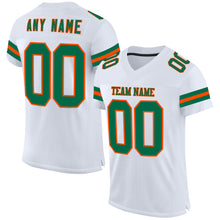 Charger l&#39;image dans la galerie, Custom White Kell Green-Orange Mesh Authentic Football Jersey
