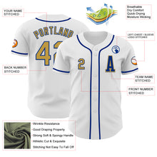 Charger l&#39;image dans la galerie, Custom White Old Gold-Royal Authentic Baseball Jersey
