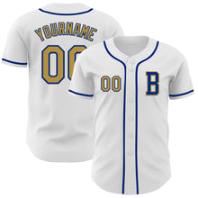 Charger l&#39;image dans la galerie, Custom White Old Gold-Royal Authentic Baseball Jersey
