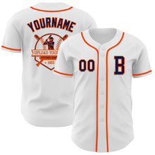 Charger l&#39;image dans la galerie, Custom White Navy-Orange Authentic Baseball Jersey
