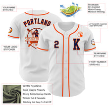 Charger l&#39;image dans la galerie, Custom White Navy-Orange Authentic Baseball Jersey
