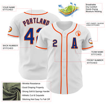 Charger l&#39;image dans la galerie, Custom White Royal-Orange Authentic Baseball Jersey
