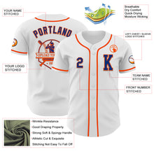 Charger l&#39;image dans la galerie, Custom White Royal-Orange Authentic Baseball Jersey
