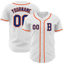 Charger l&#39;image dans la galerie, Custom White Royal-Orange Authentic Baseball Jersey
