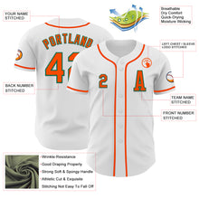 Charger l&#39;image dans la galerie, Custom White Orange-Kelly Green Authentic Baseball Jersey
