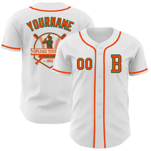 Charger l&#39;image dans la galerie, Custom White Orange-Kelly Green Authentic Baseball Jersey
