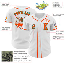 Charger l&#39;image dans la galerie, Custom White Orange-Kelly Green Authentic Baseball Jersey
