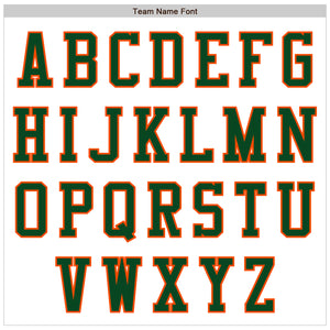 Custom White Green-Orange Authentic Baseball Jersey