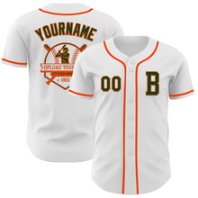 Charger l&#39;image dans la galerie, Custom White Green-Orange Authentic Baseball Jersey
