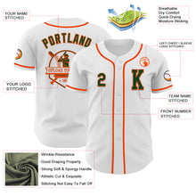 Charger l&#39;image dans la galerie, Custom White Green-Orange Authentic Baseball Jersey
