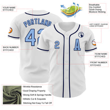 Charger l&#39;image dans la galerie, Custom White Light Blue-Navy Authentic Baseball Jersey
