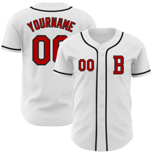 Charger l&#39;image dans la galerie, Custom White Red-Black Authentic Baseball Jersey
