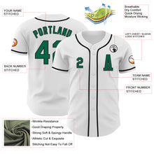 Charger l&#39;image dans la galerie, Custom White Kelly Green-Black Authentic Baseball Jersey
