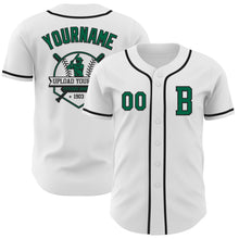 Charger l&#39;image dans la galerie, Custom White Kelly Green-Black Authentic Baseball Jersey
