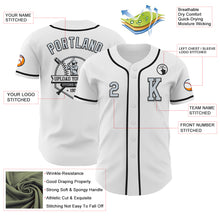 Charger l&#39;image dans la galerie, Custom White Silver-Black Authentic Baseball Jersey
