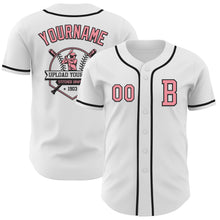 Charger l&#39;image dans la galerie, Custom White Medium Pink-Black Authentic Baseball Jersey
