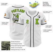 Загрузить изображение в средство просмотра галереи, Custom White Neon Green-Black Authentic Baseball Jersey
