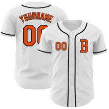 Laden Sie das Bild in den Galerie-Viewer, Custom White Orange-Black Authentic Baseball Jersey
