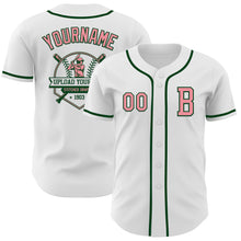 Laden Sie das Bild in den Galerie-Viewer, Custom White Medium Pink-Green Authentic Baseball Jersey
