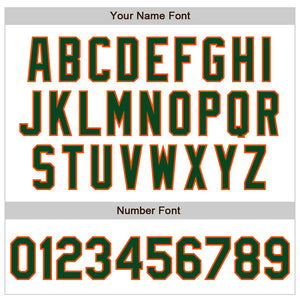 Custom White Green-Orange Authentic Baseball Jersey