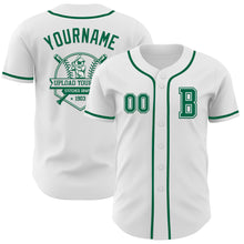 Загрузить изображение в средство просмотра галереи, Custom White Kelly Green Authentic Baseball Jersey
