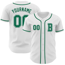 Загрузить изображение в средство просмотра галереи, Custom White Kelly Green Authentic Baseball Jersey
