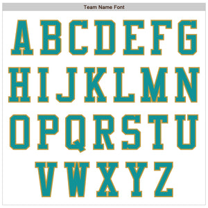 Custom White Teal-Old Gold Authentic Baseball Jersey