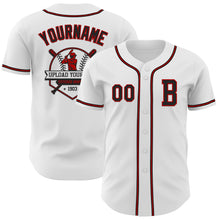 Загрузить изображение в средство просмотра галереи, Custom White Black-Red Authentic Baseball Jersey
