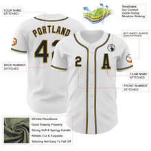 Charger l&#39;image dans la galerie, Custom White Black-Old Gold Authentic Baseball Jersey
