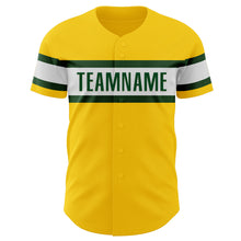 Загрузить изображение в средство просмотра галереи, Custom Yellow Green-White Authentic Baseball Jersey
