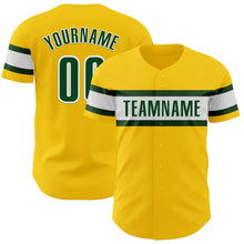 Charger l&#39;image dans la galerie, Custom Yellow Green-White Authentic Baseball Jersey
