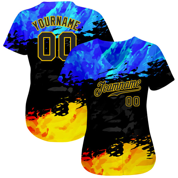 Cheap Custom 3D Pattern Design Stop War In Ukraine Authentic Baseball Jersey  Free Shipping – CustomJerseysPro