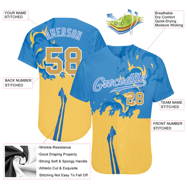 Cheap Custom Black Yellow Pinstripe Light Blue Authentic Baseball Jersey  Free Shipping – CustomJerseysPro