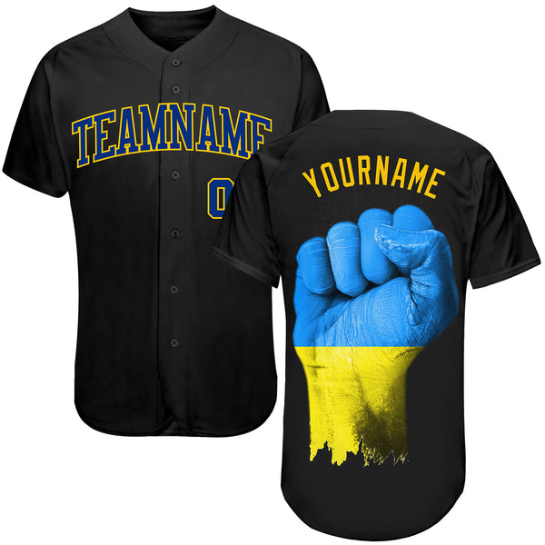 Cheap Custom 3D Pattern Design Stop War In Ukraine Authentic Baseball Jersey  Free Shipping – CustomJerseysPro