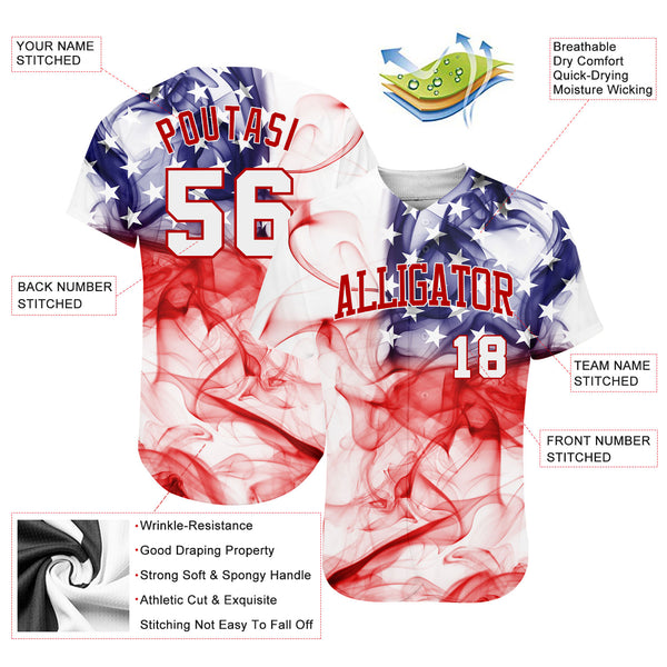 Cheap Custom Royal White-Red Authentic Fade Fashion Baseball Jersey Free  Shipping – CustomJerseysPro