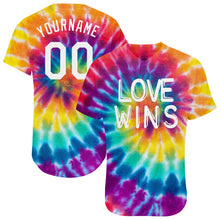 Загрузить изображение в средство просмотра галереи, Custom Rainbow For Pride Month Love Wins LGBT Authentic Baseball Jersey
