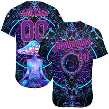 Laden Sie das Bild in den Galerie-Viewer, Custom 3D Pattern Design Magic Mushrooms Over Sacred Geometry Psychedelic Hallucination Authentic Baseball Jersey
